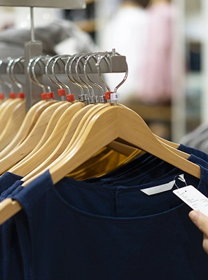 의류 보안 태그 적용